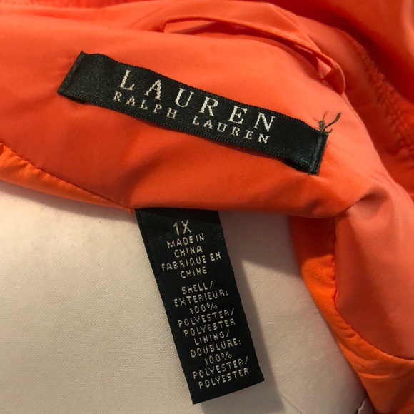 RALPH LAUREN Women’s Single Breasted Orange Trench Coat w Gold Buttons NWT - Picture 10 of 13